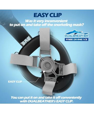 Free Diving V3  Full Face Snorkel Mask CO2 Tech & Air Fitting Tech  Equalizer & Drain Function 180Â° Panoramic View Action Camera Mount Anti-Fog Anti-Leak Dry Top Set - Buy Online on GoSupps.com