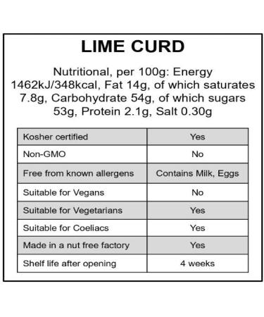 Wilkin & Sons Ltd Wilkin & Sons Tiptree Pack of 6 Lime Curd Pots for Vegetarian and Celiac Diets 312g - Buy Online on GoSupps.com