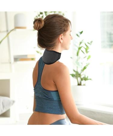 Rolempon Heated Neck Wrap - Magnetic Support for Fatigue Relief | Portable Wormwood Neck & Shoulder Protector - Unisex Black - Buy Online on GoSupps.com