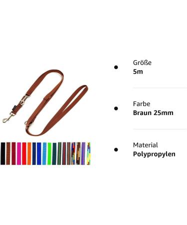 Adjustable Double Dog Leash for Large Dogs - 5m | Durable 25mm Brown | Perfect for International Shipping - Buy Online on GoSupps.com