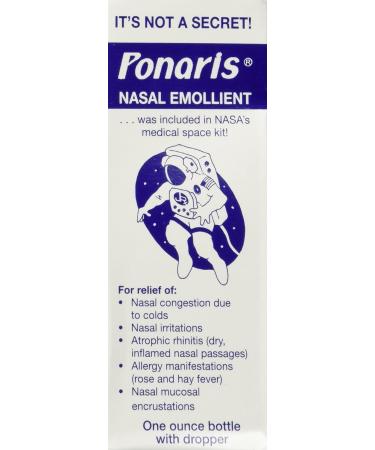 Ponaris nasal emollient one ounce bottle with dropper - 30 ml by Ponaris