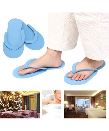 12 Pairs Portable Disposable Slippers Soft Comfortable Travelling Hotel Flip Flops 3mm Thickness Lightweight Disposable Slippers for Spa Pedicure 42 EU Blue - Buy Online on GoSupps.com