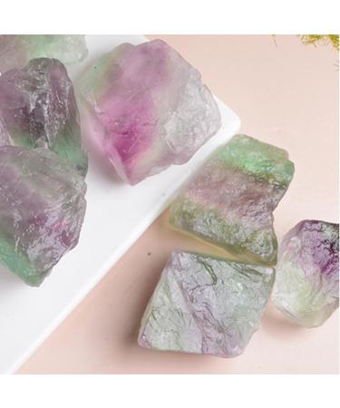 Soulnioi Bicolor Fluorite Crystal Raw Stones (2-3cm) - 4pcs | Healing Crystals for Meditation, Wicca, Reiki | Chakra Balancing and Purification - Buy Online on GoSupps.com