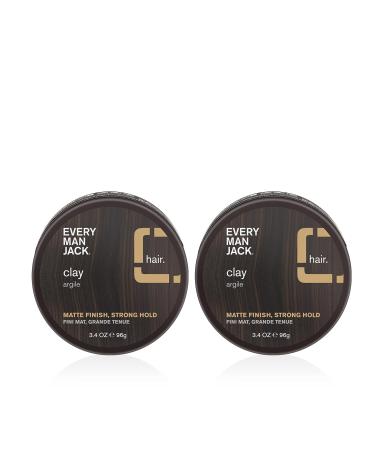 Every Man Jack Mens Hair Styling Clay - Medium Hold Matte Finish - 3.4oz - Buy Online on GoSupps.com