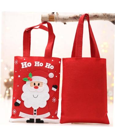 Healvian Tote Portable Christmas for Candies Cartoon Chocolate Pattern Santa Claus Party Bags Favors - Buy Online on GoSupps.com