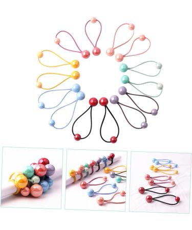 FRCOLOR 28 Pairs Headband Color Hair Tie Hair Ties for Girls Ponytail Holders Small Hair Ties Hair Knockers for Girls Girl Hair Ties Hair Ties with Balls Acrylic Bead Baby Little Girl - Buy Online on GoSupps.com