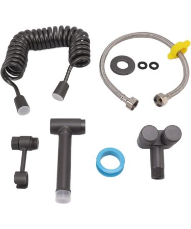 Hand Toilet Sprayer Kit - Brass Bidet Attachment for Home Bathroom | WC Bidet Sprayer with Hose - Gray - Buy Online on GoSupps.com