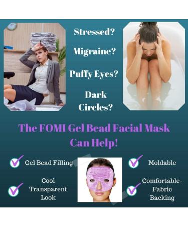 VJOLI Cooling Warm Full Face Mask Mineral Beads Facial Eye Mask for Sleeping Migraine Headache Stress Relief Reduces Eyes Puffiness Dark Circles Skin Care Freezable Microwavable Half mask Pink - Buy Online on GoSupps.com