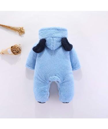 Haokaini Newborn Bear Warmer Snowsuit Hooded Romper Jumpsuit 9-12 Months Blue - Buy Online on GoSupps.com