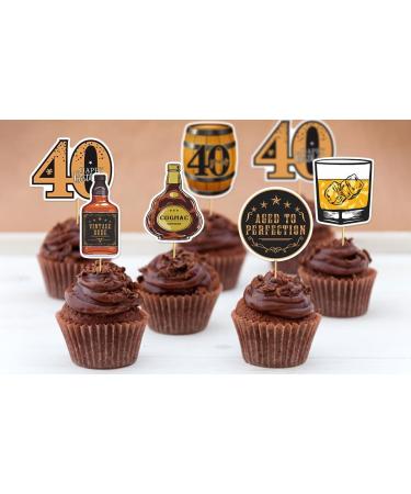 30Pcs 40th Birthday Cupcake Toppers for Men 40th Birthday Decorations for Men Cheers to 40 Years Birthday Cupcake Topper Cheers to 40 Years Birthday Decorations - Buy Online on GoSupps.com