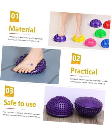 Minkissy Durian Ball Massage Device - Deep Tissue Trigger Point Relaxation & Foot Massager - Fitness Lacrosse Ball for Office Use - 16x16x8cm Purple - Buy Online on GoSupps.com