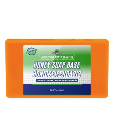 MYOC Honey soap base | Honey extract glycerin and aloe vera | Melting and pouring base for DIY soap making | 1000 g