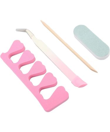 Stainless Steel Nail Tweezers Dead Skin Removal Wood Stick Nail Art Manicure Tools 2 Sets for Professionals for Nail Salon - Buy Online on GoSupps.com