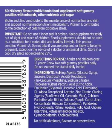 Vitawell Hair Lush Locks Gummies - 60 Vegetarian Mixed Berry Flavour | Biotin, Zinc & Vitamin E | 2/day for Healthy Hair | 1 Month Supply - Buy Online on GoSupps.com