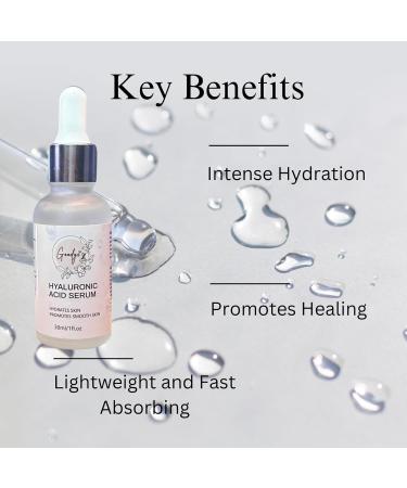 Hyaluronic Acid Serum for Intense Hydration & Glowing Skin - Daily Face Serum for All Skin Types - 30 ml - Buy Online on GoSupps.com