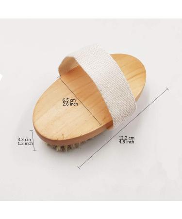 Hyshina Dry Skin Body Brush - Natural Bristle for Healthier Skin, Cellulite Treatment, and Improved Lymphatic Functions - Buy Online on GoSupps.com