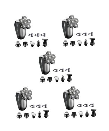 5 Sets Electric Shaver Men Electric Razor Six Heads Shaver Convenient Razor Portable Travel Shaver Rechargeable Shaver Rechargeable Razor Beard Razor Beard Trimmer Men Razor