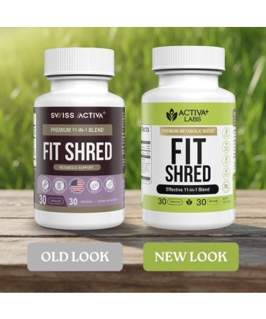 Fit Shred 11-in-1 Weight Management Herbal Supplement for Energy, Digestive Support & Daily Wellness | Metabolism Booster | Non-GMO, Veg, Natural Ingredients | 30-Day Supply 30 Count (Pack of 1) - Buy Online on GoSupps.com