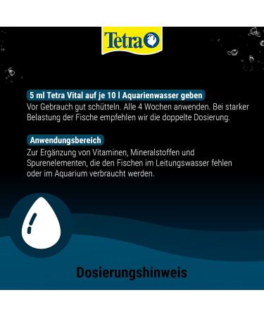 Tetra Vital - Boost Fish Vitality & Color | Vitamins & Minerals | 250 ml Bottle - Buy Online on GoSupps.com