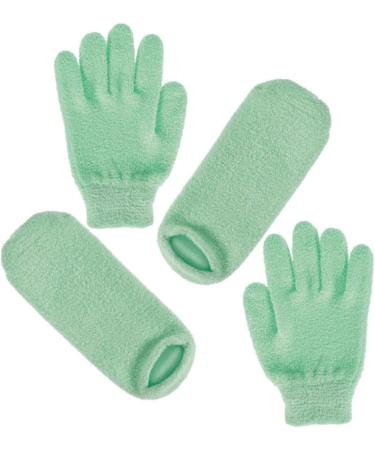 DOITOOL 2 Pairs Whiten Gloves Mens Moisturizing Gloves Gel Moisturizing Gloves and Socks Natural Material Gloves Spa Gloves Hand Treatment Gloves Socks for Men Foot Man Boots - Buy Online on GoSupps.com