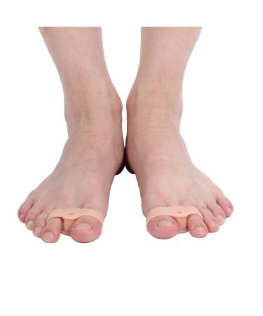 Horoper Toe Separator Toe Straightener Spacers Bunion Corrector Orthotics Toe Separator Orthopedic Bunion Brace Feet Bone Adjuster Correction Toe Separators for Overlapping Toes (Skin Color)