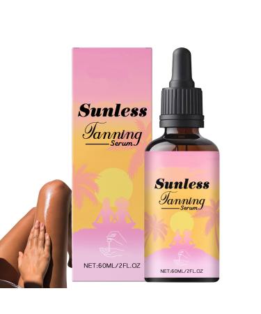 Mimoqk Tanning Drops Body Tanning Oil for Outdoor Sun 60mL Travel Size Gradual Tanner Hydrating Long-Lasting Formula for Face Daily Use Beach Indoor Fitness