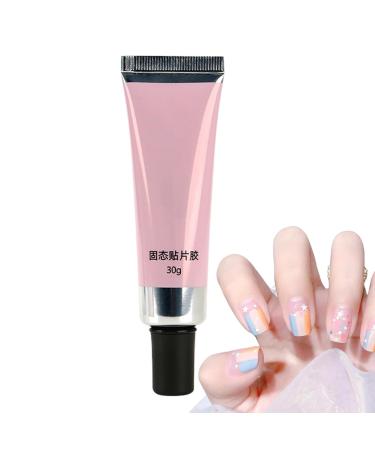 Solid Nail Glue Gel Press On Nail Glue - 30g Clear Gel Nail Glue Pressure Nail Glue Soft Gel Nail Glue Long Lasting Acrylic Nail Glue