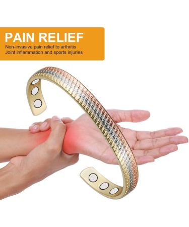 Magnetic Copper Bracelet for Arthritis & Migraines | 8 Strong Magnets | Natural Therapy Jewelry - Buy Online on GoSupps.com