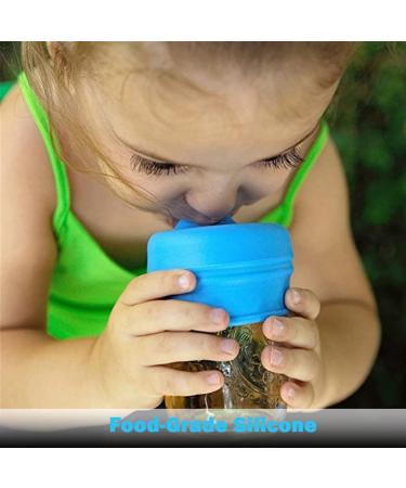 Scoolr Baby Sippy Cup Lids 3pcs: Elephant Spill Proof Silicone Sippy Lids for Kids - Blue, Green, Yellow - Buy Online on GoSupps.com