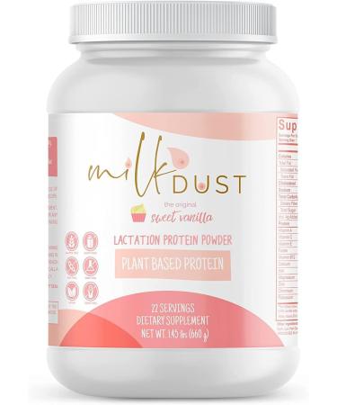 MILK DUST Protein Powder 660g | Breastfeeding Powder for Nursing Moms | Lactation Support Pea Powder | Vegan & Dairy-Free | Sweet Vanilla | 22 Servings (Vanilla.)