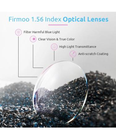 Shop Firmoo Blue Light Filter Reading Glasses - Oversized Round Black Optical Glasses for Men & Women - Scratch-Resistant Glare-Free Vision Aid - Buy Online on GoSupps.com