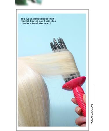 Curling Roll Comb Curling Hair Comb Anti Slip Curling Wand Air Volume Combs Heatless Curling Wand Comb Heatless Curling Wand Comb - The Ultimate Curly Hair Styler Tool (Red) - Buy Online on GoSupps.com