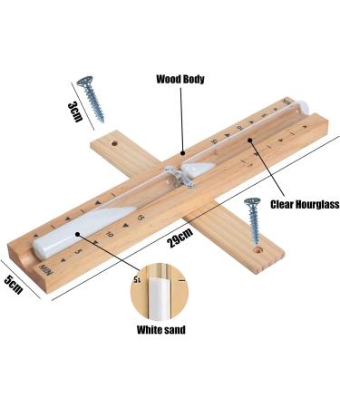 HENGBIRD Hourglass Sauna Timer - 15 Minute Heat Resistant Kitchen Clock with White Sand & Wooden Design - Perfect Sauna Accessories - Buy Online on GoSupps.com
