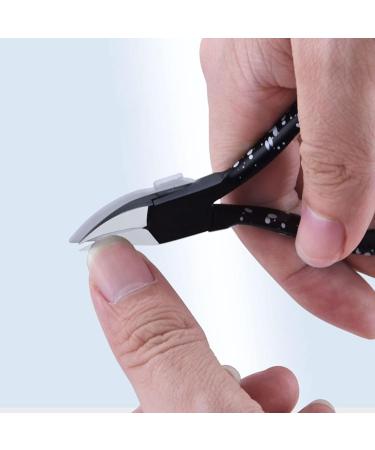 OUSIKA Nail Clippers Black Toenail Ingrown Nail Art Cuticle Nipper Clipper Edge Cutter Manicure Scissor Plier Tool Pedicure Dead Skin Remover Nails Schwarz - Buy Online on GoSupps.com