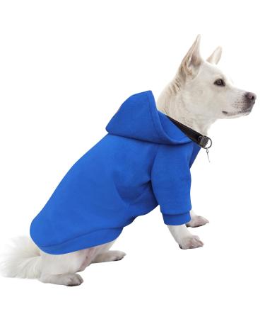 Hualisiji dogs hoodie dog sweatshirt dog sweater small dogs chihuahua sweater warm and light with a soft texture easy to wear and light colors (m dark blue) m dark blue