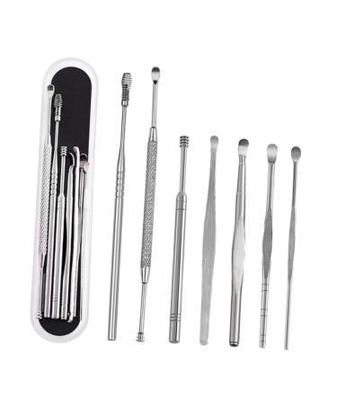 TOVINANNA 7pc Set Ear Cleaning Kit Earwax Removal Tools Double-Ended Design Gently Remove Earwax at Home
