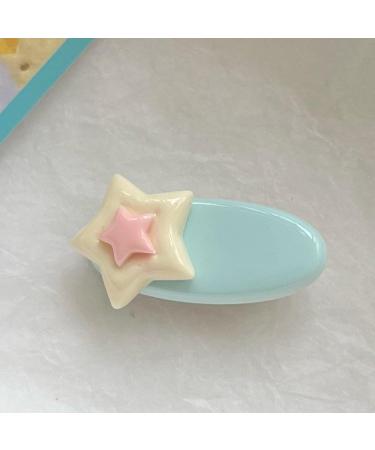 amangul Small-fresh Hair Clip for Hot Girls Stero Star Shape Hair Barrettes Candy Color Ponytail Hair Barrettes for Teens Girls(Green Star) - Buy Online on GoSupps.com