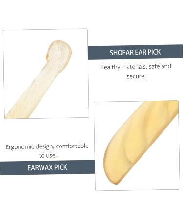 GLEAVI 2 Pcs Croissant Ear Pick and Earwax Remover Tool - Light Yellow Shofar Ear Pick - 11.4x1.1x0.2cm - Buy Online on GoSupps.com