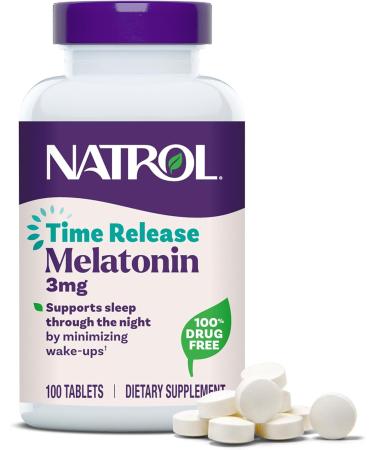 Natrol Melatonin Time Release 3 mg 100 Tablets - Buy Online on GoSupps.com