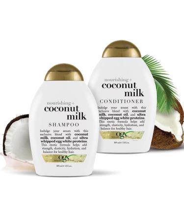 OGX Nourishing Coconut Milk Shampoo & Conditioner Set 13 Fl Oz (Pack of 2) - Packaging May Vary - Buy Online on GoSupps.com
