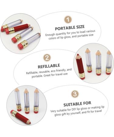  LALADEFIEE 14pcs Empty Lip Gloss Tubes Pencil Shape Reusable Containers For Lip Oil For And Travel - Buy Online on GoSupps.com