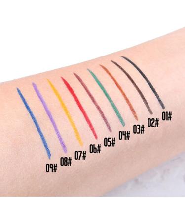 9 Colored Eyeliners Pen Set Waterproof Smudge-Proof Eye Shadow Pencil Liquid Eyeliner Makeup Set Long-Lasting High Pigmented Rainbow Eyeliner Pencils Kit Glitter Eye Liners for Women #38*9colour - Buy Online on GoSupps.com