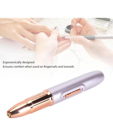 Portable Mini Nail Drill Kit with 5 Interchangeable Bits Easy to Use Compact and Powerful for Manicure Pedicure (Light Purple) - Buy Online on GoSupps.com