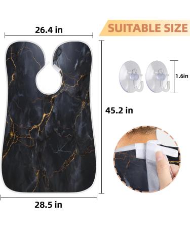 Black Marble Beard Bib Apron - Ultimate Beard Hair Catcher for Men | Perfect Gift for Dad Husband | Father's Day Anniversary Christmas - Buy Online on GoSupps.com