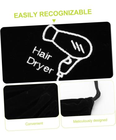 WOONEKY 10 Pcs Storage Bag Travel Bag for Hair Styling Tools Styling Tools Drawstring Bag Black Velvet - Buy Online on GoSupps.com