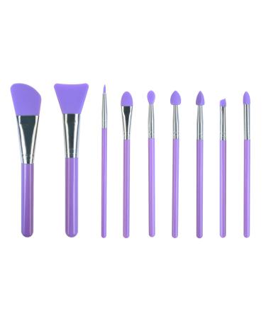 LORMAY 9 Pcs Silicone Makeup Brush Set: Applicator for Face Care  Eyeliner  Eyebrow  Eye Shadow  Lip Makeup and UV Epoxy Resin Crafts (Purple) Purple(9pcs) 9 Piece Set - Buy Online on GoSupps.com