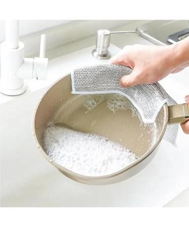 Graceiful Double Stainless Steel Scrubber Stainless Steel Scrubber Multipurpose Wire Dishwashing Rags Resuable Double Stainless Steel ScrubberNon Scratch Wire Dish Cloth (5 PCS) - Buy Online on GoSupps.com