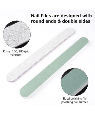 Clear Gel Nail Extension Mold Set with Dual-ended Brush and File - 12 Sizes, Scale, Coffin Nails - 128pcs - Buy Online on GoSupps.com