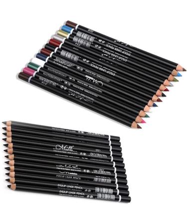 KALLORY Lip Makeup 12 Pcs Colored Eyeliners Eyeliner Pen Makeup Eyeliner Set Lip Line Make up Lip Liner Pencils - Buy Online on GoSupps.com
