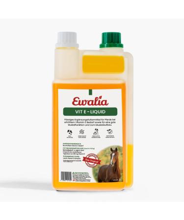 Ewalia Vitamin E, Powerful Support for Muscles and Vitality, Natural Vitamin E for Your Horse, Developed with Vets, 100% Natural, No Additives, 1 Liter